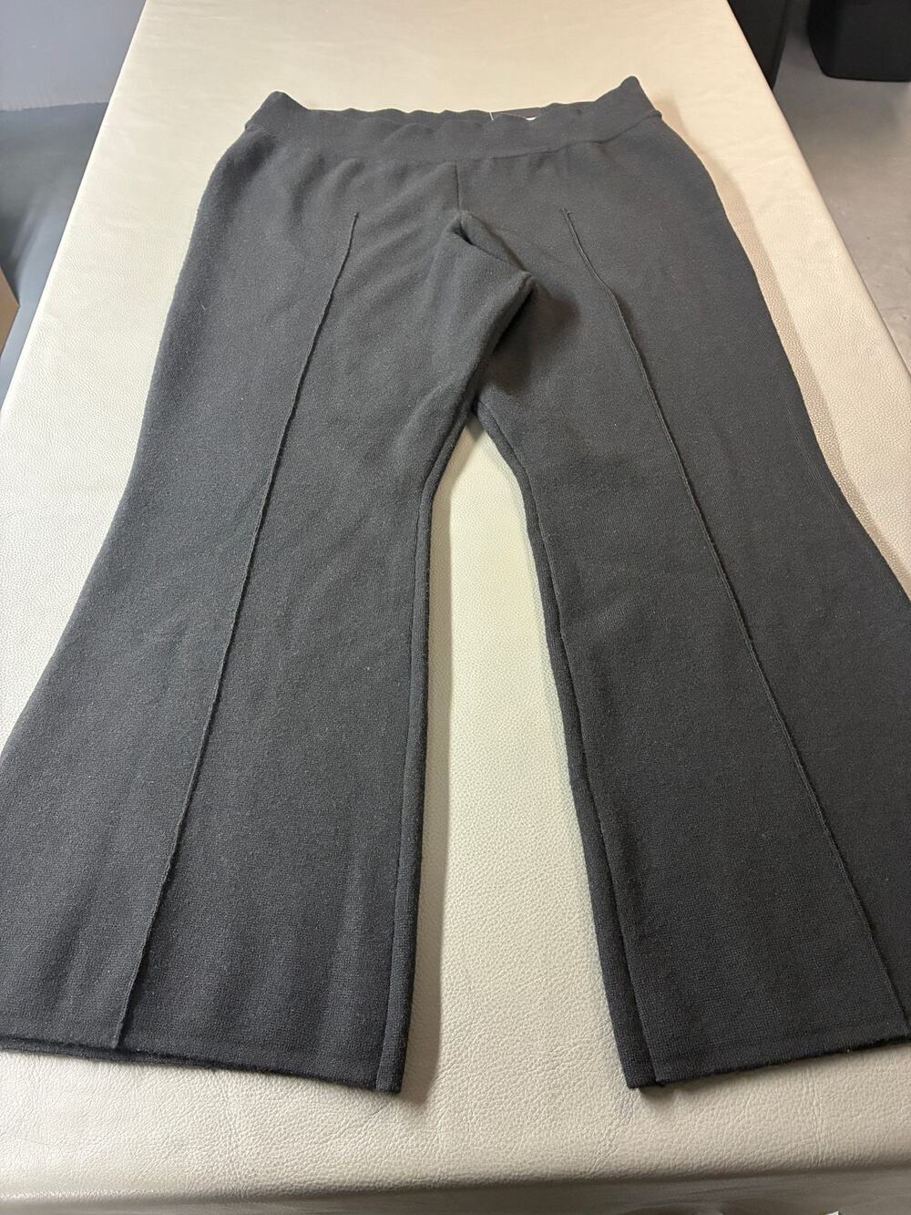 Simply Vera Vera Wang High Rise Knit Pants XL Black Stretch Pull-On Wide Leg NWT